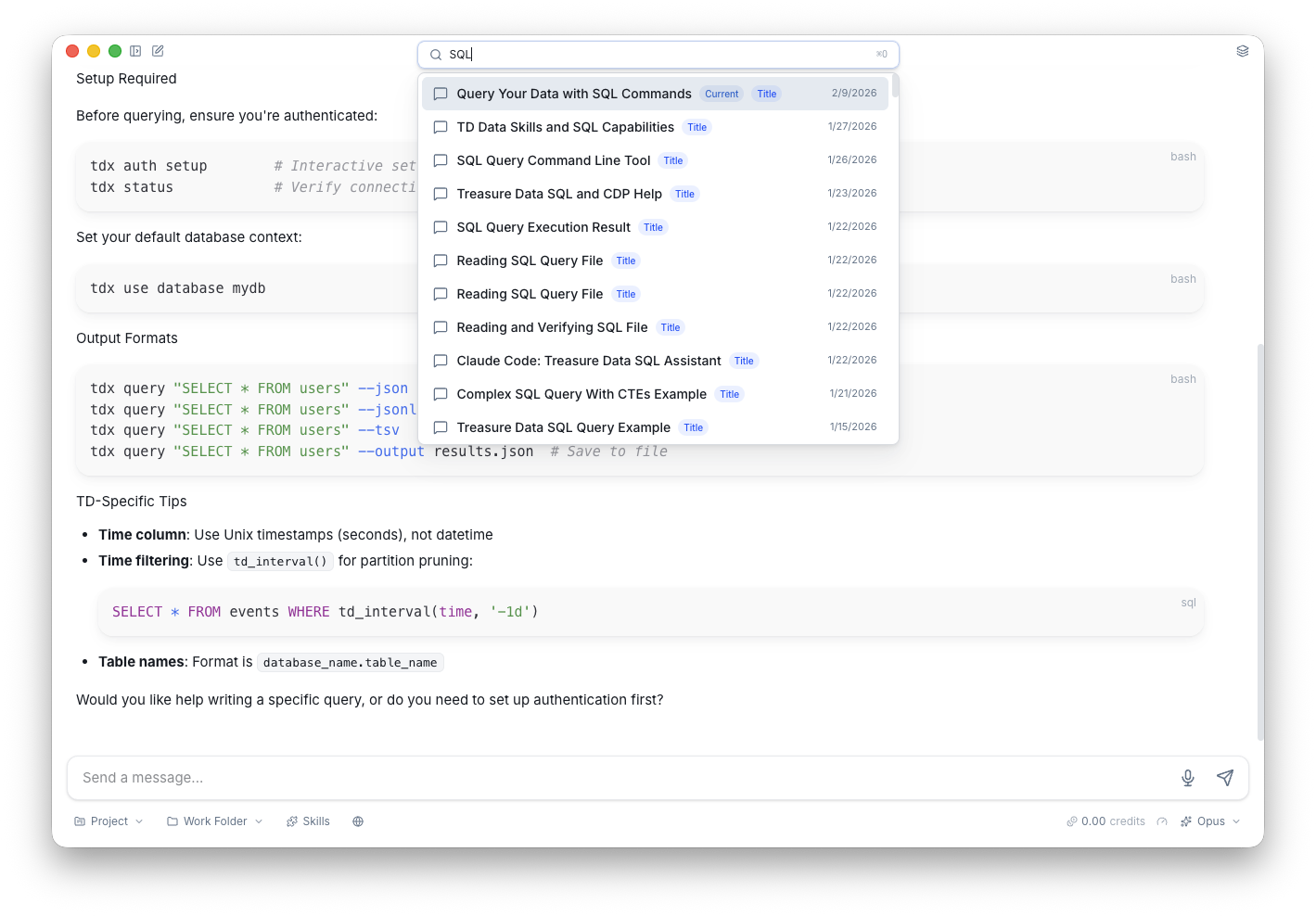 Chat search